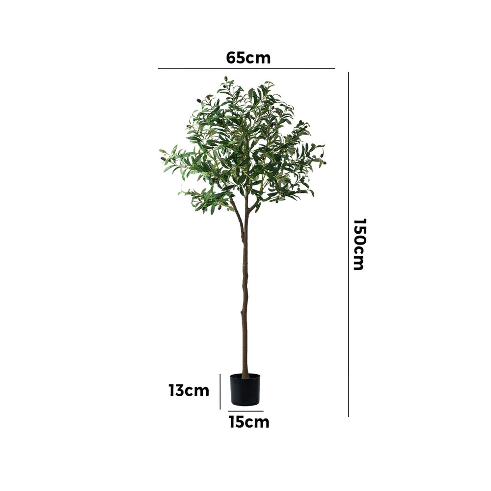 Livsip 150cm Artificial Olive Tree Lifelike Faux Potted Plants-Faux Plant-PEROZ Accessories