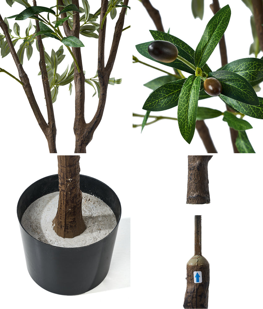 Livsip 2x Artificial Olive Tree Faux Potted Plants 150cm-Faux Plant-PEROZ Accessories