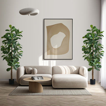 Livsip 2x Artificial Fiddle Leaf Fig Tree Lifelike Faux Plants 180cm-Faux Plant-PEROZ Accessories