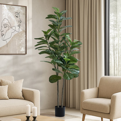 Livsip 150cm Artificial Fiddle Leaf Fig Tree Lifelike Faux Plants-Faux Plant-PEROZ Accessories