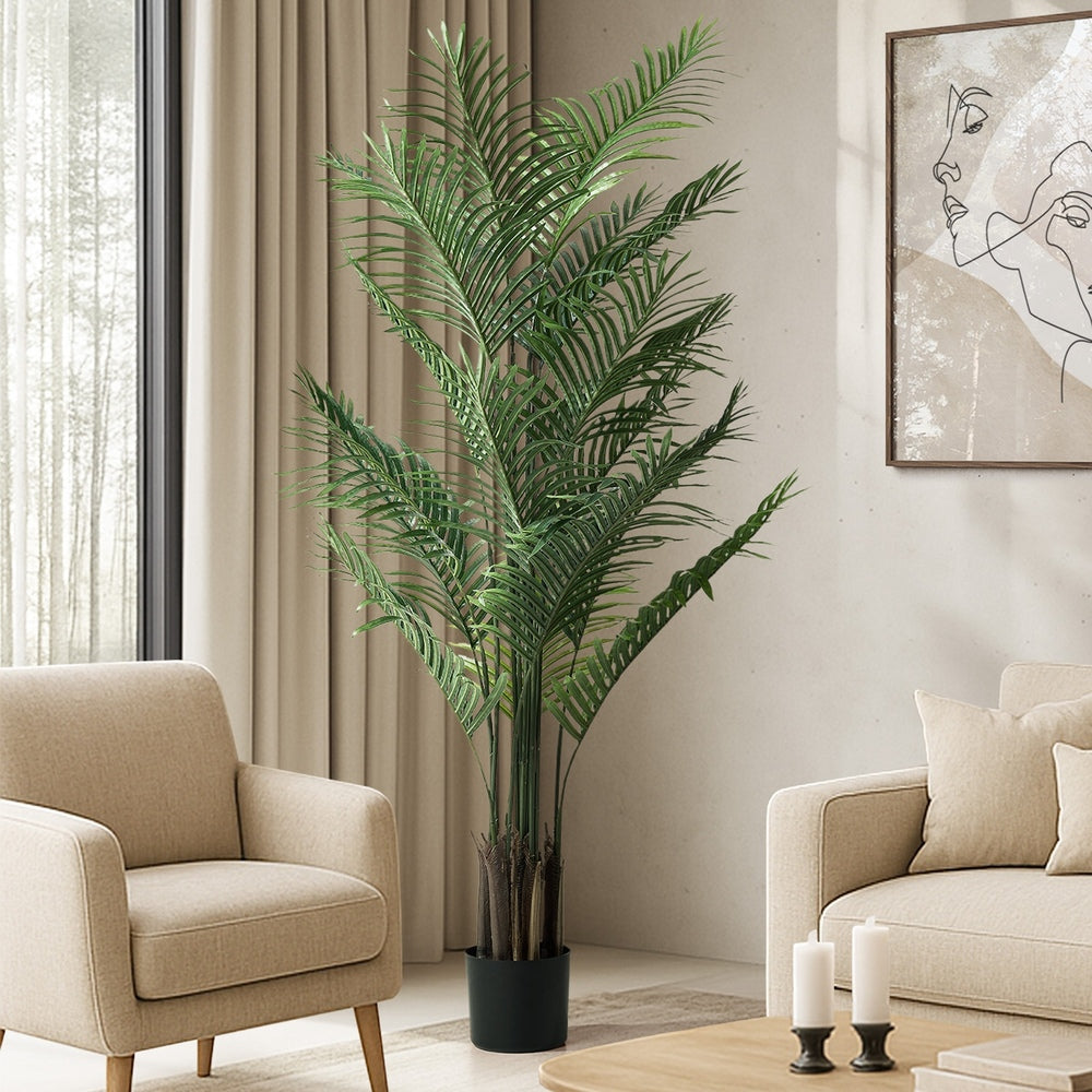 Livsip 180cm Artificial Palm Tree Lifelike Faux Potted Plants-Faux Plant-PEROZ Accessories