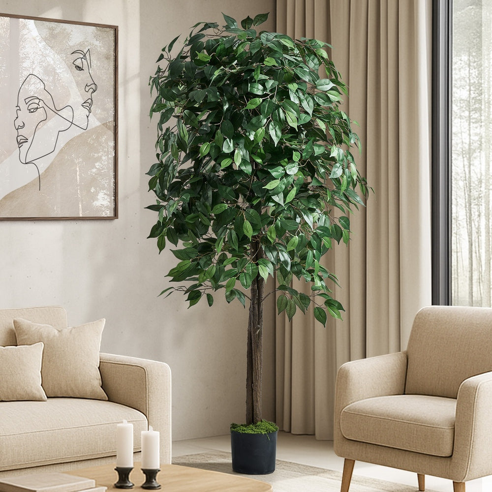 Livsip 180cm Artificial Ficus Tree Lifelike Faux Potted Plants-Faux Plant-PEROZ Accessories