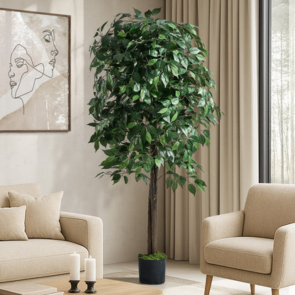 Livsip 180cm Artificial Ficus Tree Lifelike Faux Potted Plants-Faux Plant-PEROZ Accessories