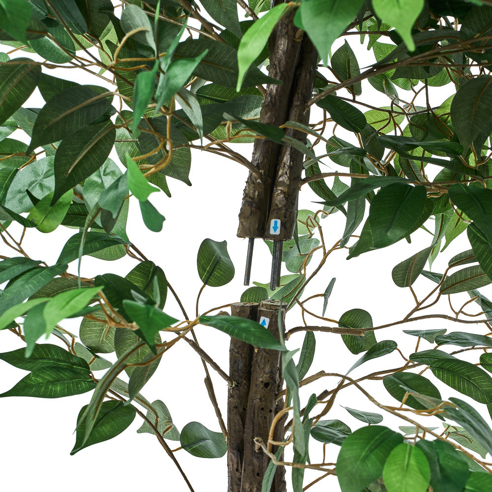 Livsip 2x Artificial Ficus Tree Faux Potted Plants 180cm-Faux Plant-PEROZ Accessories