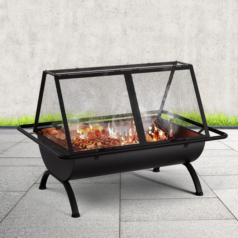 Grillz Fire Pit BBQ Grill Outdoor Fireplace Steel-Home &amp; Garden &gt; BBQ-PEROZ Accessories