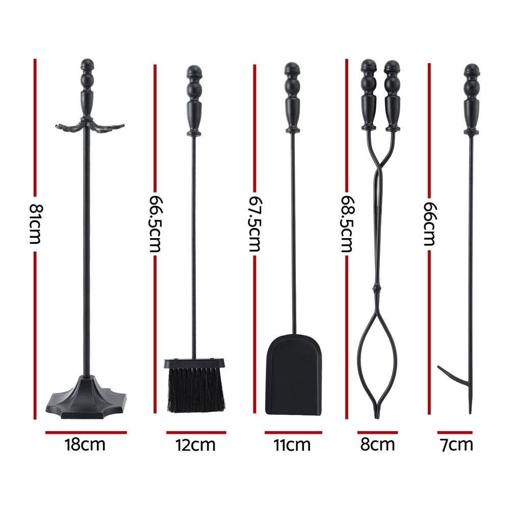 Grillz Fire Pit Tool Set 5 PCS-Home &amp; Garden &gt; Firepits-PEROZ Accessories