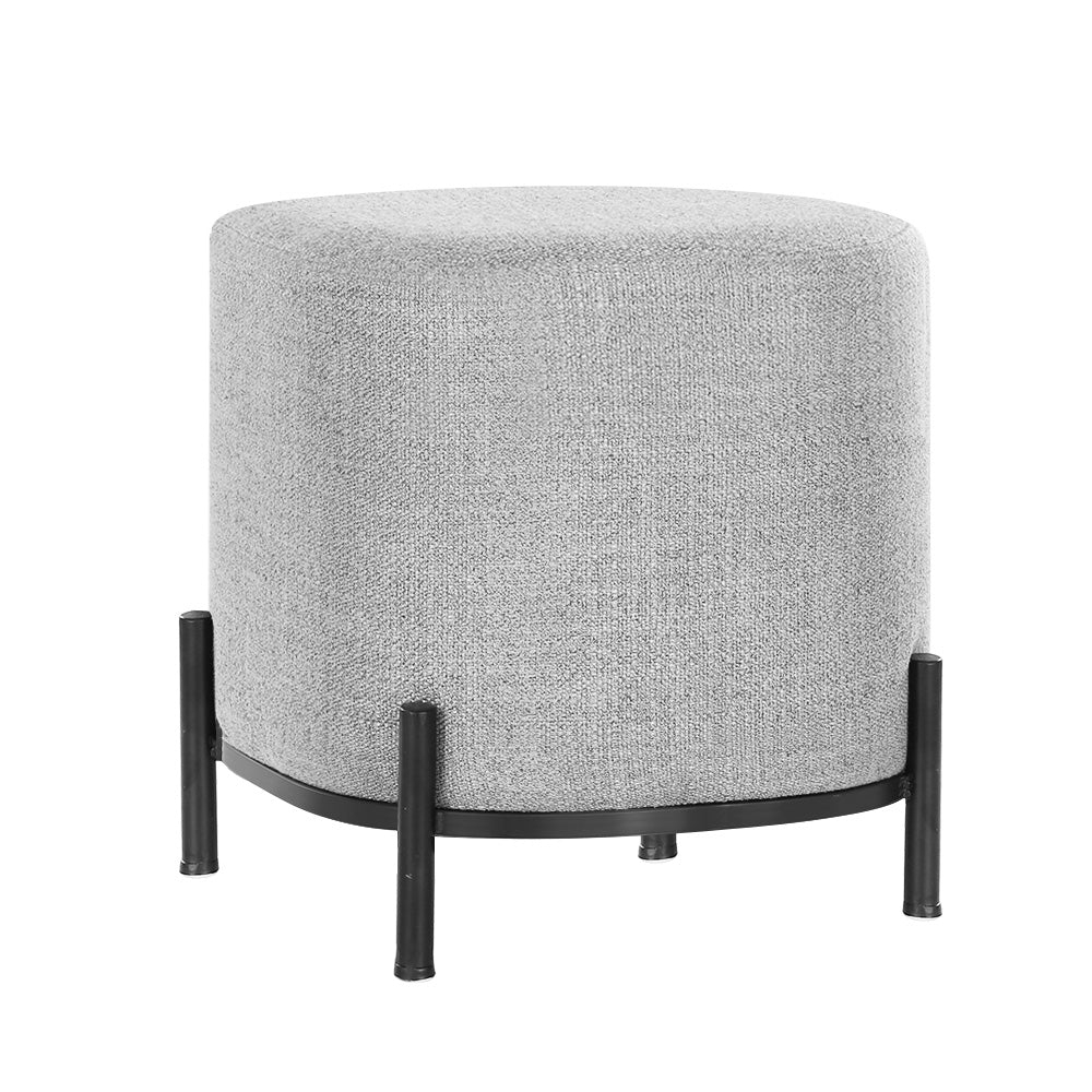Artiss Ottoman Foot Stool Square Linen Grey-Furniture &gt; Living Room-PEROZ Accessories