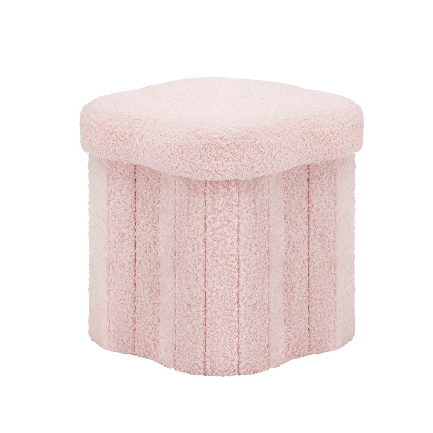 Artiss Storage Ottoman Foot Stool Foldable Pink-Furniture > Living Room > Ottomans &amp; Footstools-PEROZ Accessories