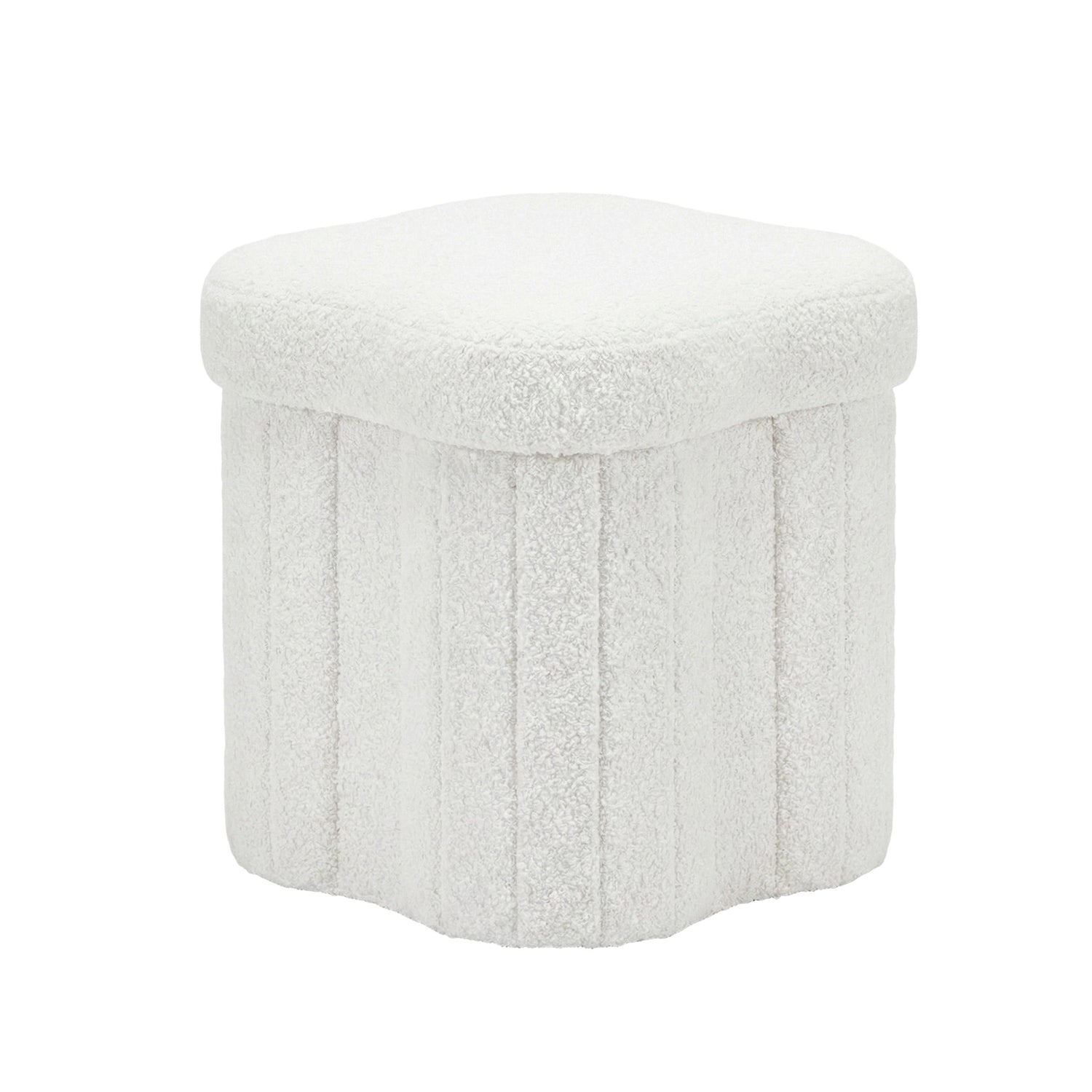 Artiss Storage Ottoman Foot Stool Foldable White-Furniture > Living Room > Ottomans &amp; Footstools-PEROZ Accessories