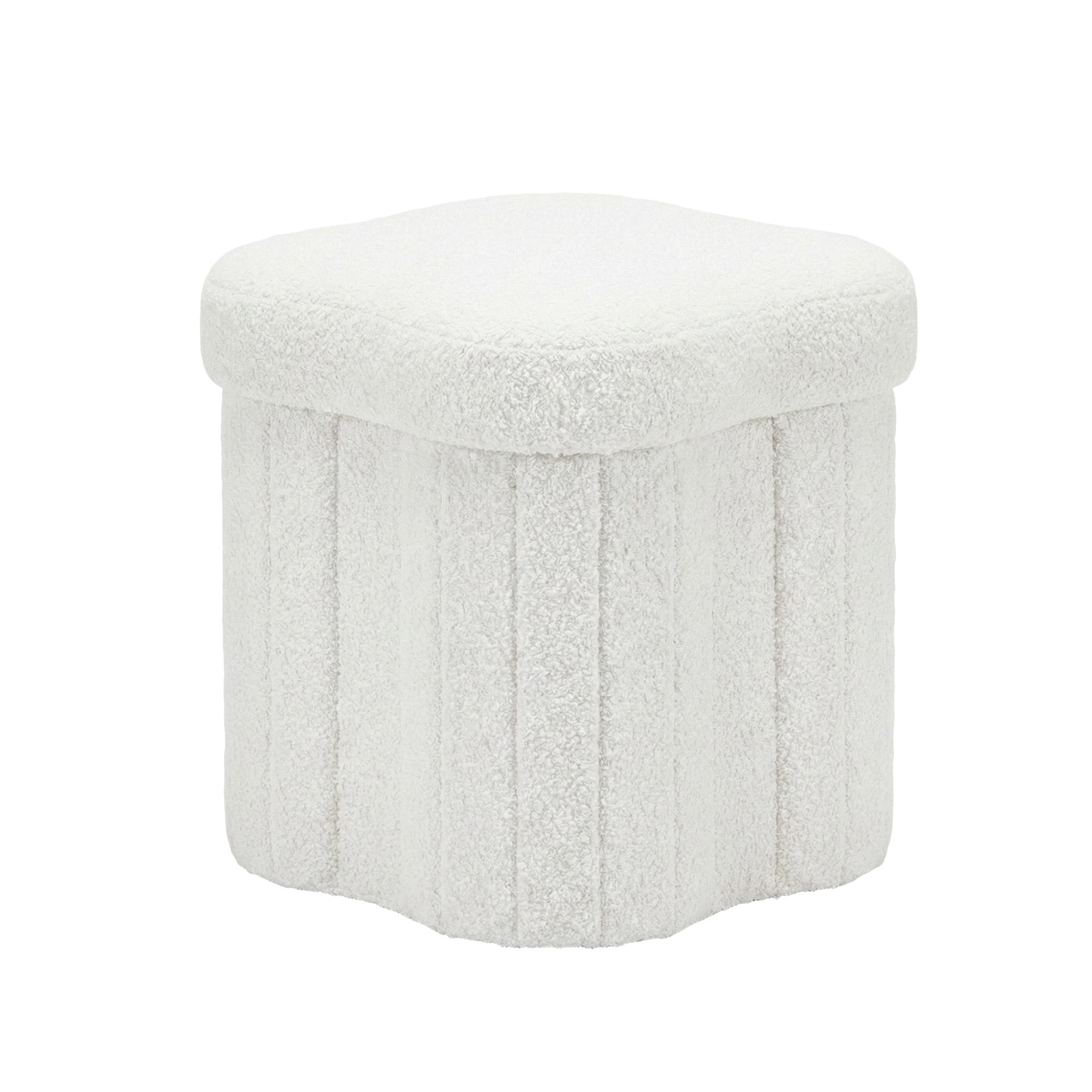 Artiss Storage Ottoman Foot Stool Foldable White-Furniture > Living Room > Ottomans &amp; Footstools-PEROZ Accessories