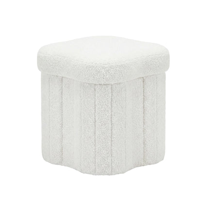 Artiss Storage Ottoman Foot Stool Foldable White-Furniture > Living Room > Ottomans &amp; Footstools-PEROZ Accessories
