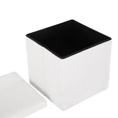 Artiss Ottoman Storage Foot Stool Vanity Square Teddy-Furniture &gt; Living Room-PEROZ Accessories