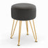 Artiss Ottoman Storage Foot Stool Vanity Velvet Round Grey-Furniture > Living Room > Ottomans & Footstools-PEROZ Accessories