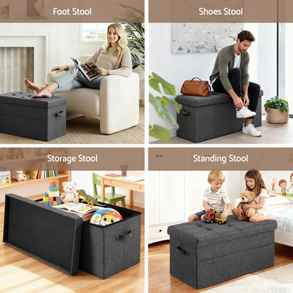 Artiss Storage Ottoman Foot Stool Rest Foldable-Furniture > Living Room > Ottomans &amp; Footstools-PEROZ Accessories