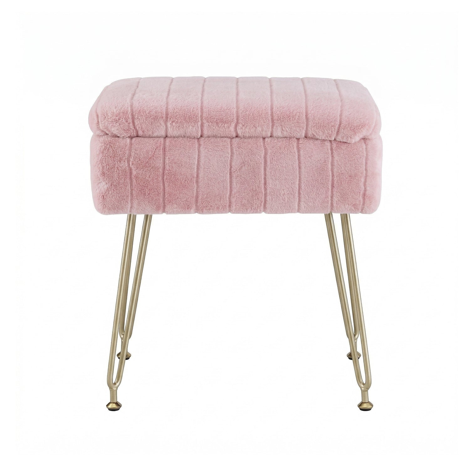 Artiss Storage Ottoman Vanity Foot Stool Pink-Furniture > Living Room > Ottomans &amp; Footstools-PEROZ Accessories