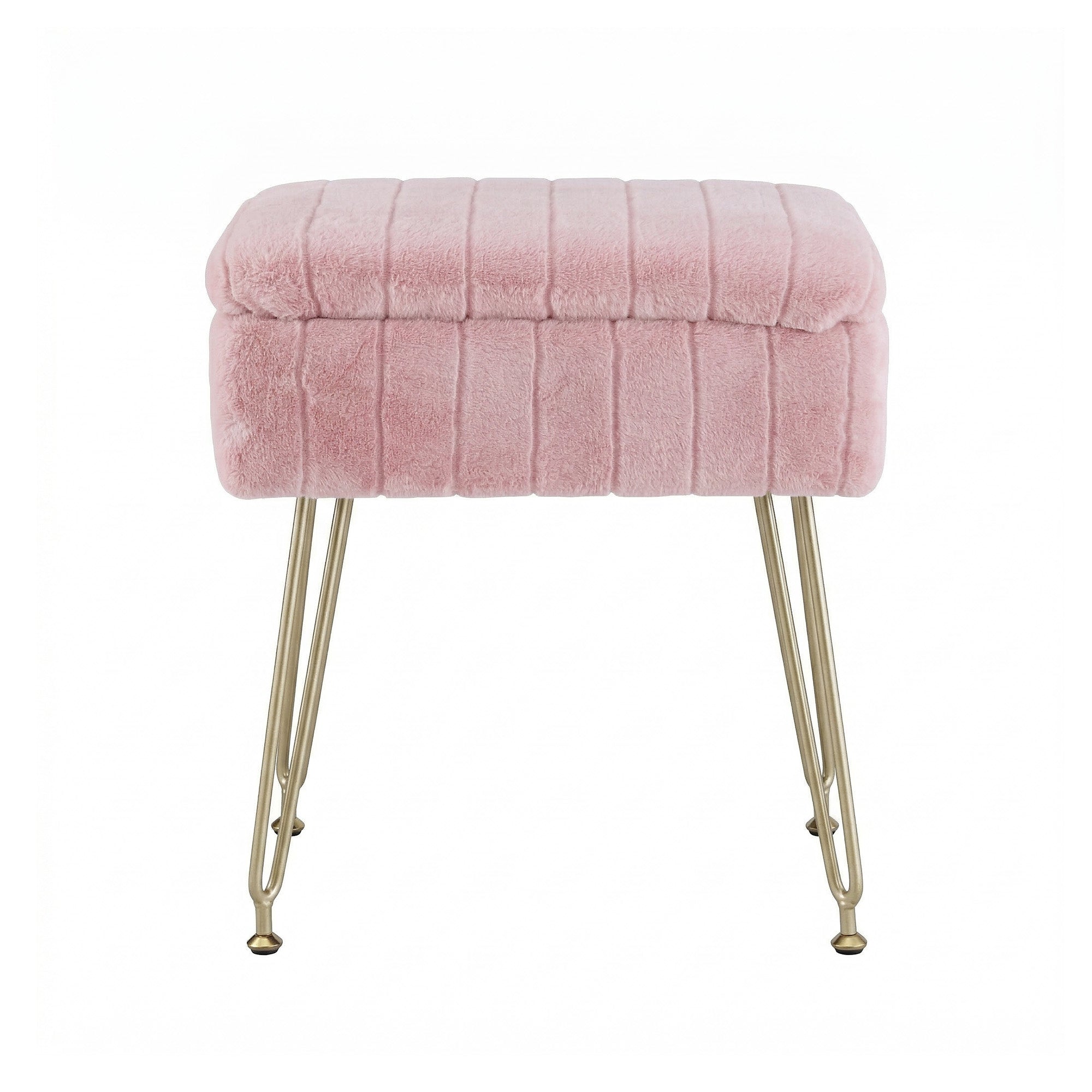 Artiss Storage Ottoman Vanity Foot Stool Pink-Furniture > Living Room > Ottomans &amp; Footstools-PEROZ Accessories