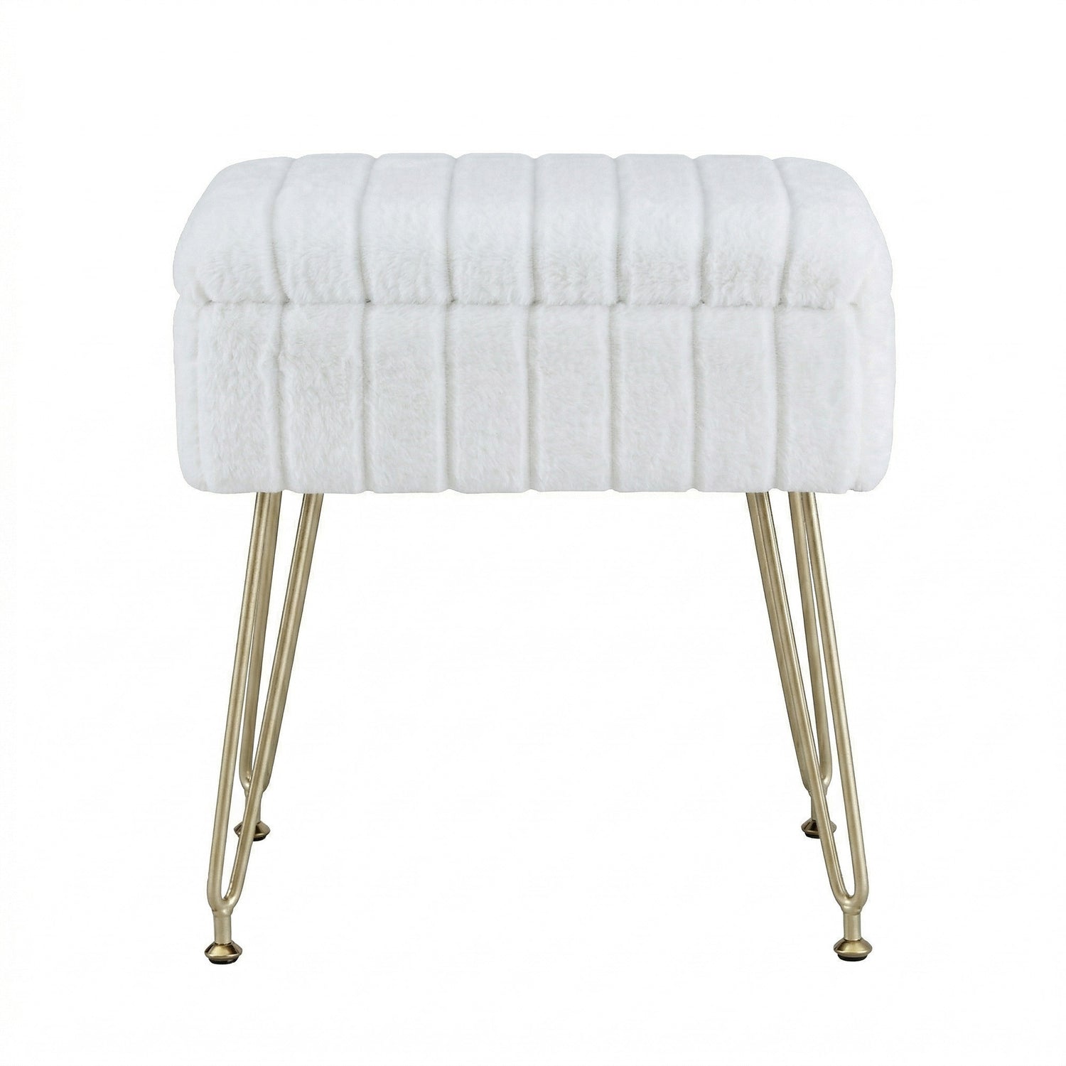 Artiss Storage Ottoman Vanity Foot Stool White-Furniture > Living Room > Ottomans &amp; Footstools-PEROZ Accessories