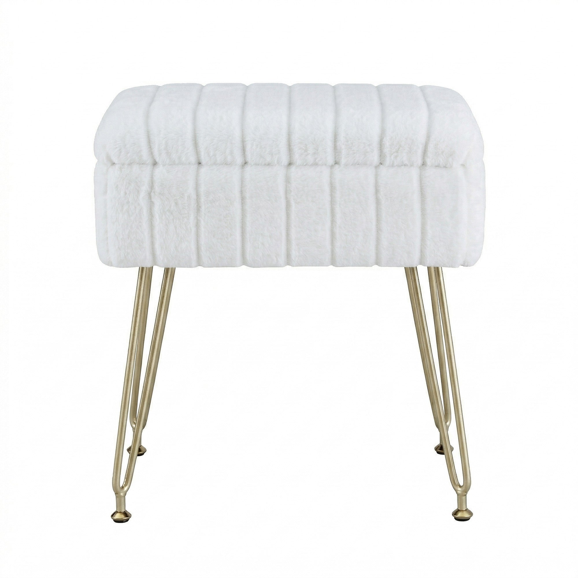 Artiss Storage Ottoman Vanity Foot Stool White-Furniture > Living Room > Ottomans &amp; Footstools-PEROZ Accessories