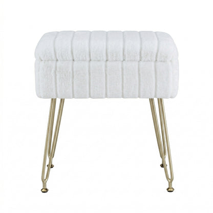 Artiss Storage Ottoman Vanity Foot Stool White-Furniture > Living Room > Ottomans &amp; Footstools-PEROZ Accessories