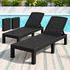 Gardeon 2X Foldable Sun Lounges Outdoor Recliner Patio Beach Chair Rattan Black-Furniture > Outdoor > Outdoor Chairs-PEROZ Accessories