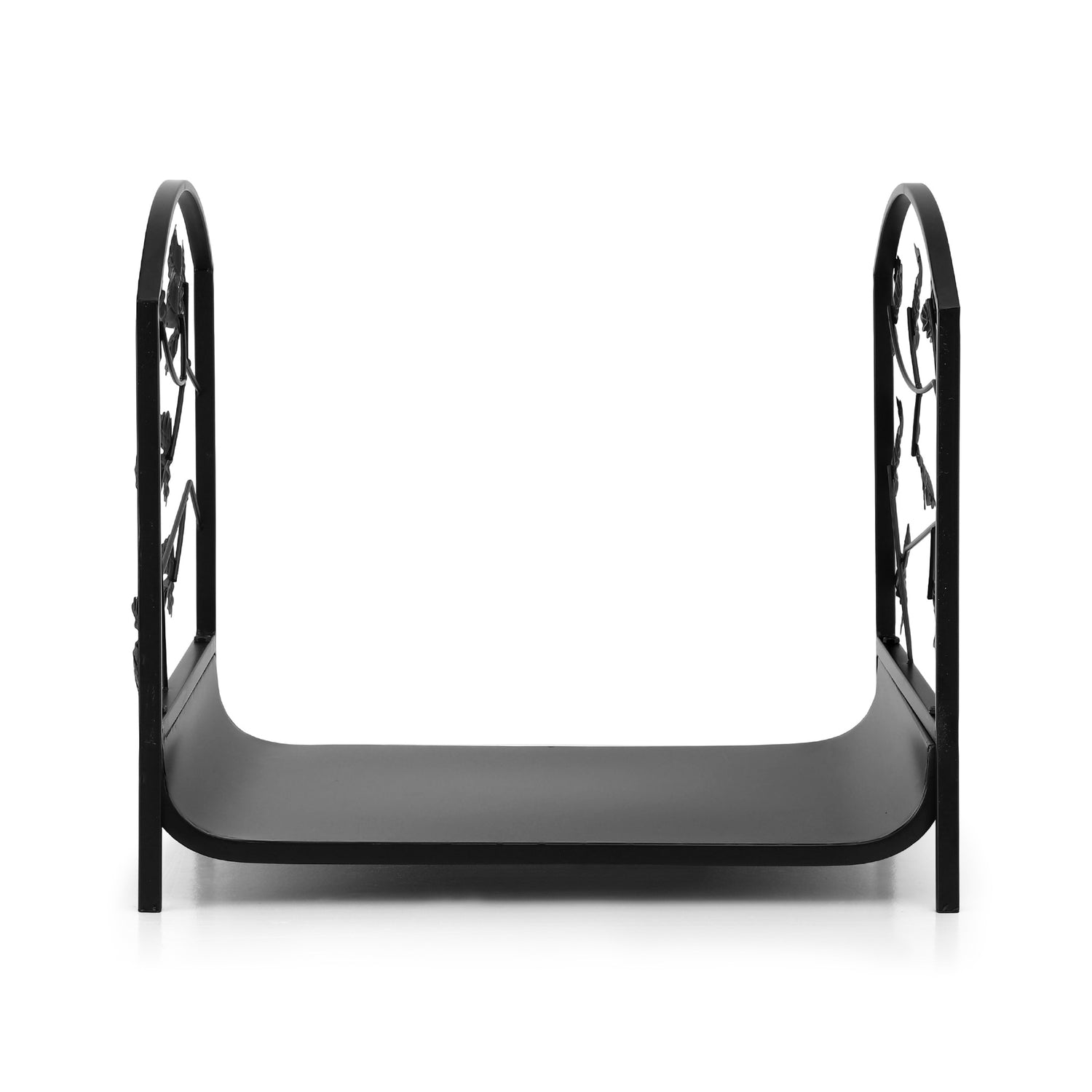 Gardeon Firewood Rack 48cm Wood Rack Firewood Storage Indoor Outdoor Black-Home &amp; Garden &gt; Garden Tools &gt; Gardening Accessories-PEROZ Accessories