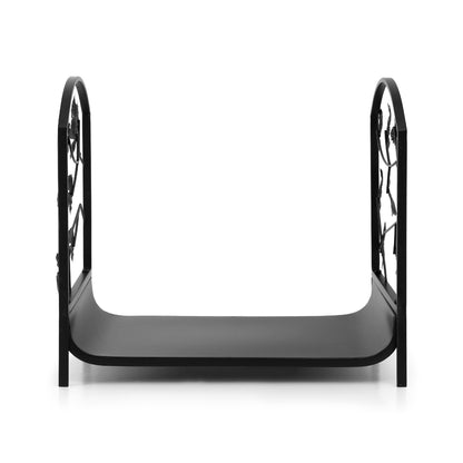 Gardeon Firewood Rack 48cm Wood Rack Firewood Storage Indoor Outdoor Black-Home &amp; Garden &gt; Garden Tools &gt; Gardening Accessories-PEROZ Accessories