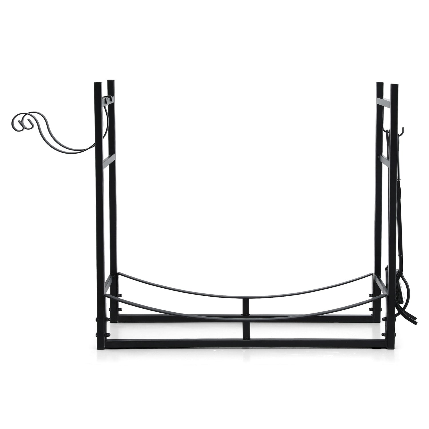 Gardeon Firewood Rack 84cm Wood Rack Firewood Storage Indoor Outdoor Black-Home &amp; Garden &gt; Garden Tools &gt; Gardening Accessories-PEROZ Accessories