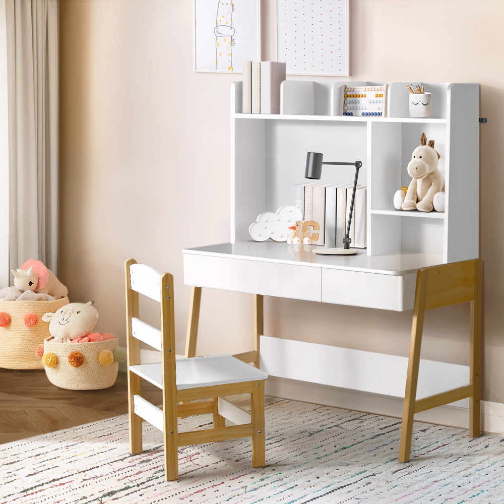 Keezi 2PCS Kids Table and Chairs Set Study Activity Toys Storage Desk Drawer-Baby &amp; Kids &gt; Kid&