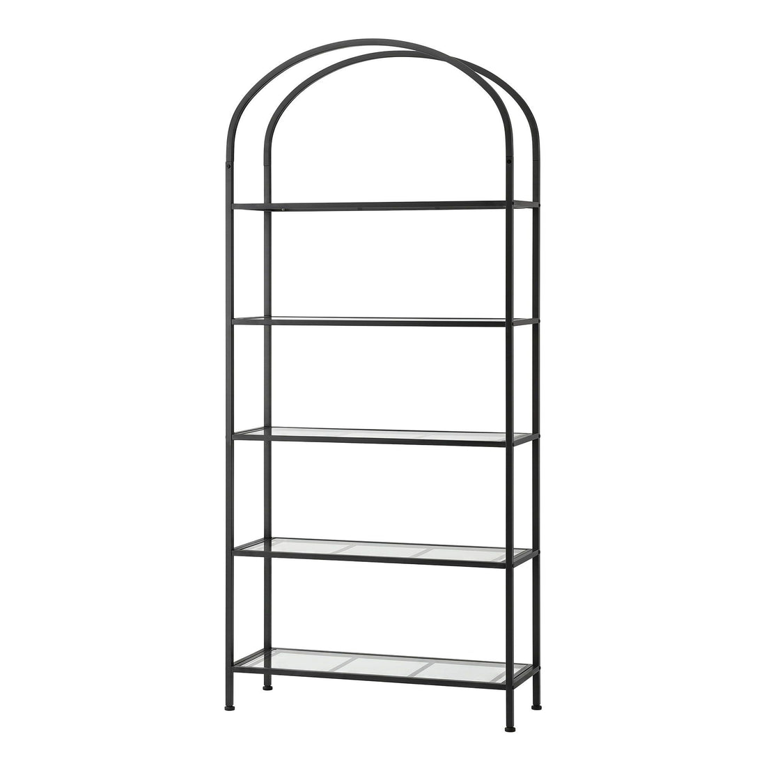 Artiss 5 Tiers Bookshelf Industrial Etagere Bookcase Display Shelf Black