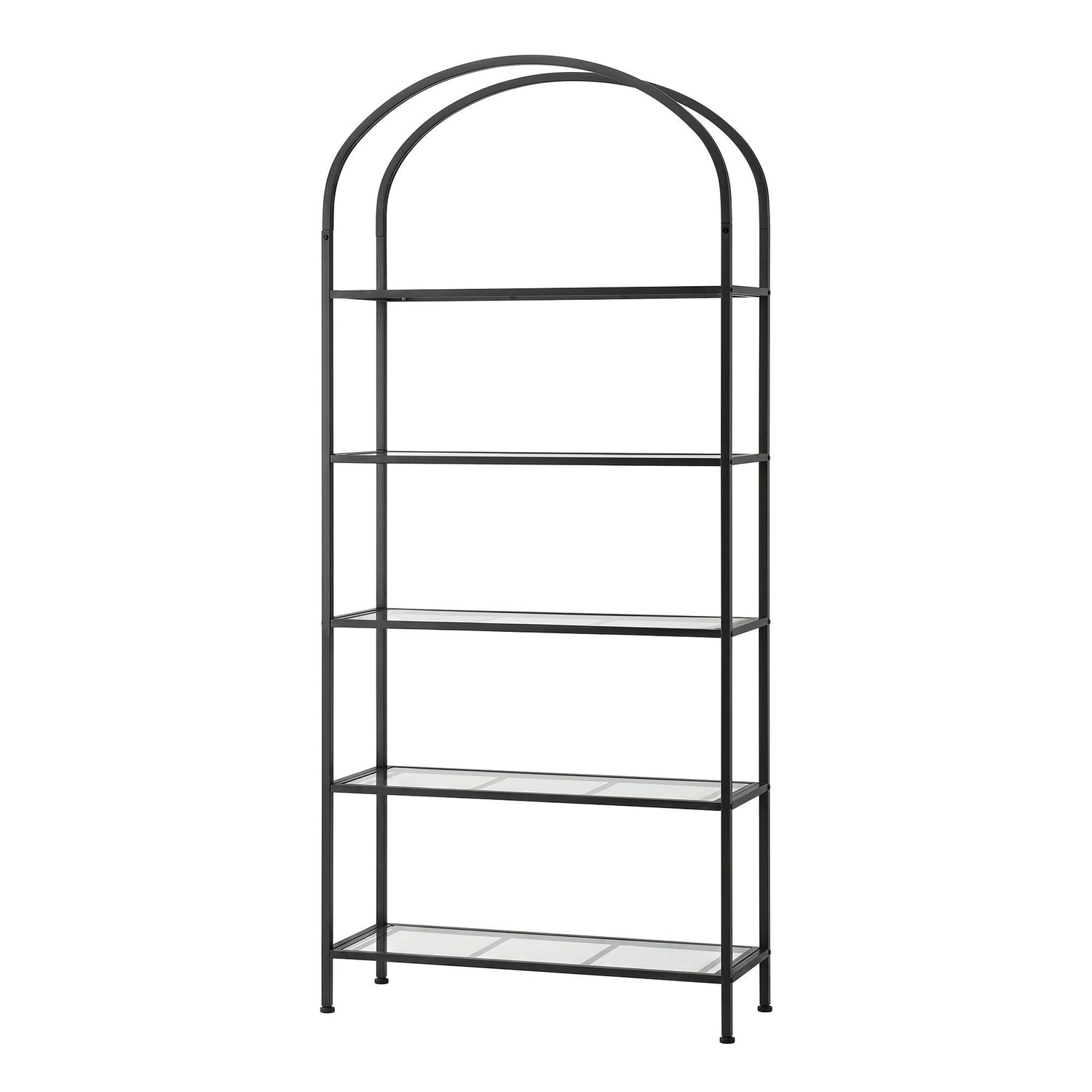 Artiss 5 Tiers Bookshelf Industrial Etagere Bookcase Display Shelf Black