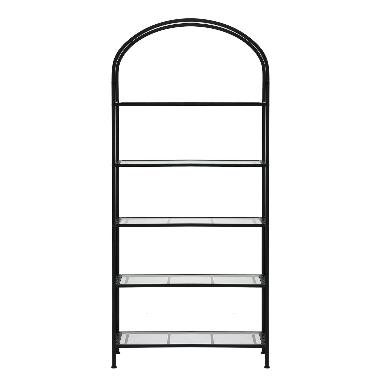 Artiss 5 Tiers Bookshelf Industrial Etagere Bookcase Display Shelf Black