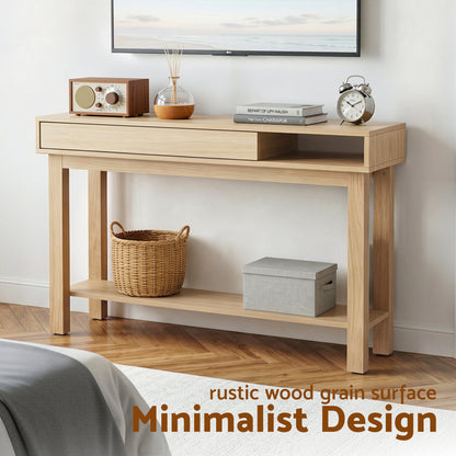 Artiss Console Table Entryway Hallway Sofa Side Table Drawer Shelf 100CM Wood-Furniture > Living Room > Side Tables-PEROZ Accessories