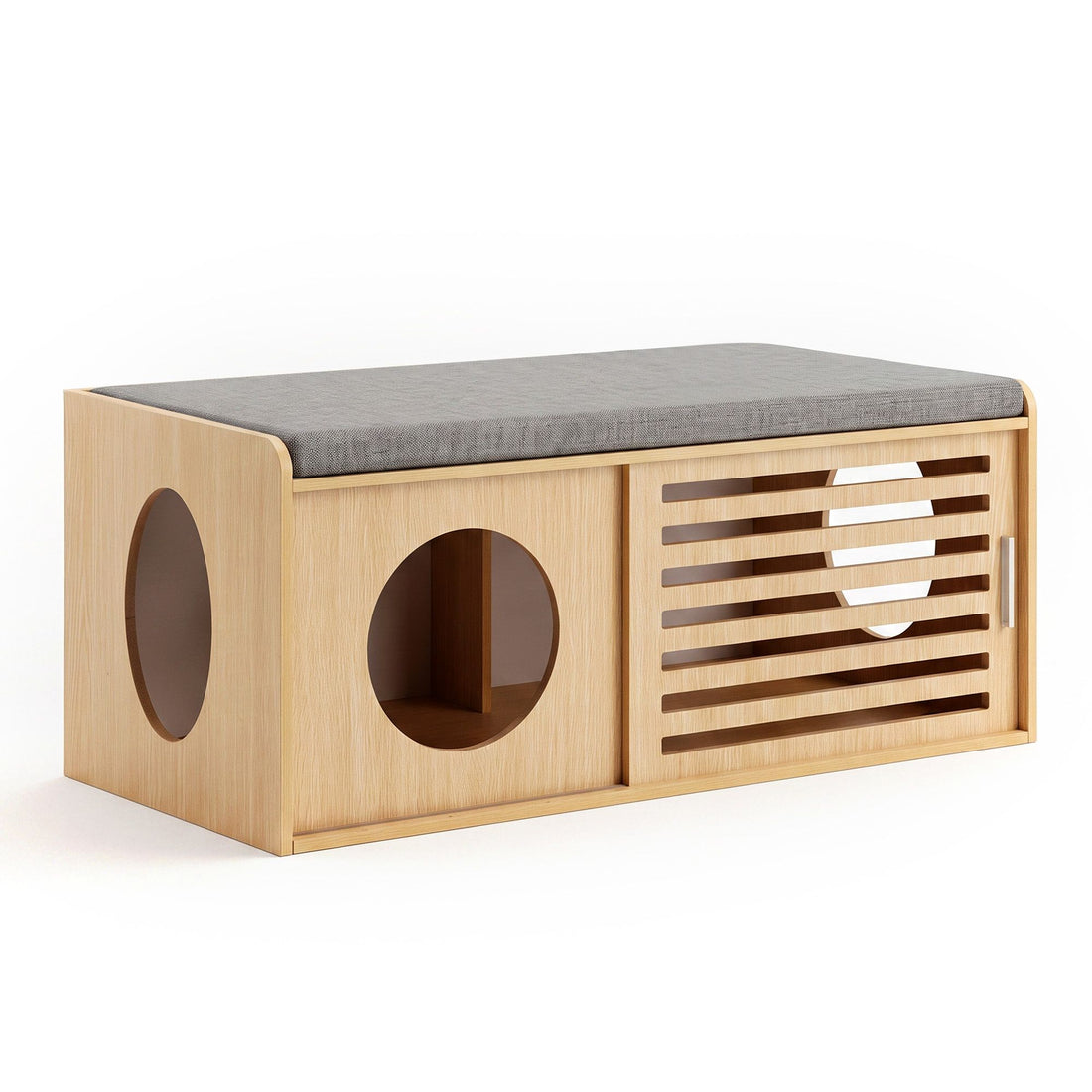 Artiss Pet Ottoman Footrest Bench with MDF Frame 100kg Capacity Natural-Furniture > Living Room > Ottomans &amp; Footstools-PEROZ Accessories