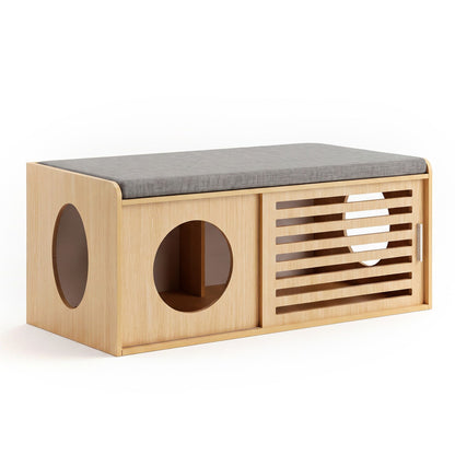 Artiss Pet Ottoman Footrest Bench with MDF Frame 100kg Capacity Natural-Furniture > Living Room > Ottomans &amp; Footstools-PEROZ Accessories