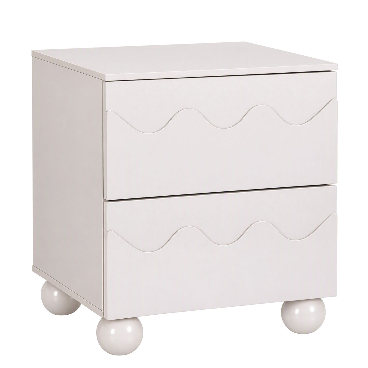 Artiss Bedside Table Nightstand 2 Drawers Storage Side Cabinet Beige-Furniture > Bedroom > Bedside Tables-PEROZ Accessories
