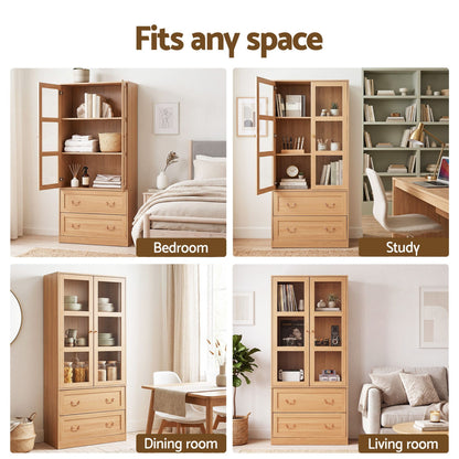 Artiss Buffet Sideboard Cabinet 180cm Hutch Storage Kitchen Drawer Door Wood-Furniture > Bathroom > Sinks-PEROZ Accessories