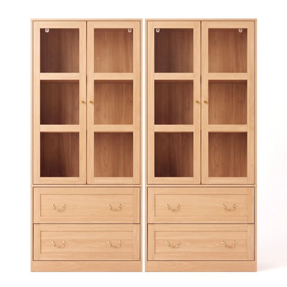 Artiss Buffet Sideboard Cabinets X2 180cm Hutch Storage Kitchen Drawer Door Wood-Furniture > Bathroom > Sinks-PEROZ Accessories