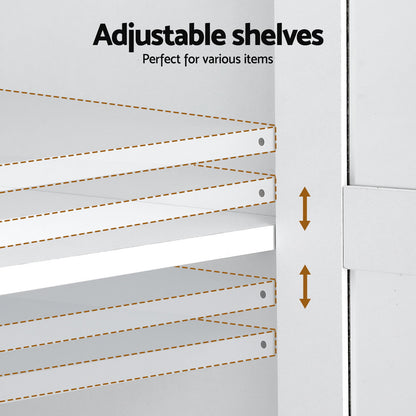 Artiss Buffet Sideboard 180cm Hutch Storage Cabinet Kitchen Drawer Door White-Furniture &gt; Dining &gt; Buffets &amp; Sideboards-PEROZ Accessories