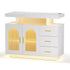 Artiss Buffet Sideboard Cabinet LED Clear Door Kitchen Storage Drawers White-Furniture > Dining > Buffets & Sideboards-PEROZ Accessories