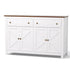 Artiss Buffet Sideboard Storage Cabinet Kitchen Cupboard 2 Drawers 140CM White-Furniture > Dining > Buffets & Sideboards-PEROZ Accessories