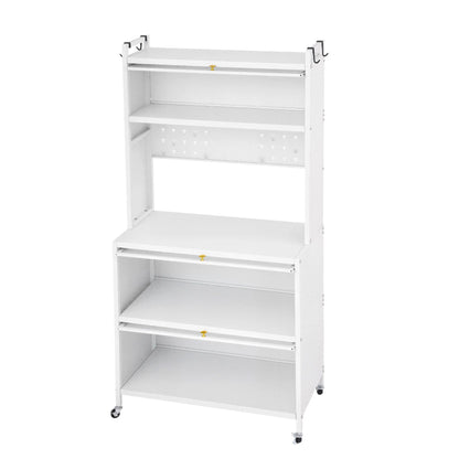 Artiss Kitchen Cabinet Storage Shelves Pegboard Cupboard Sideboard 80CMX164CM-Home &amp; Garden > Kitchenware > Kitchen Utensils-PEROZ Accessories