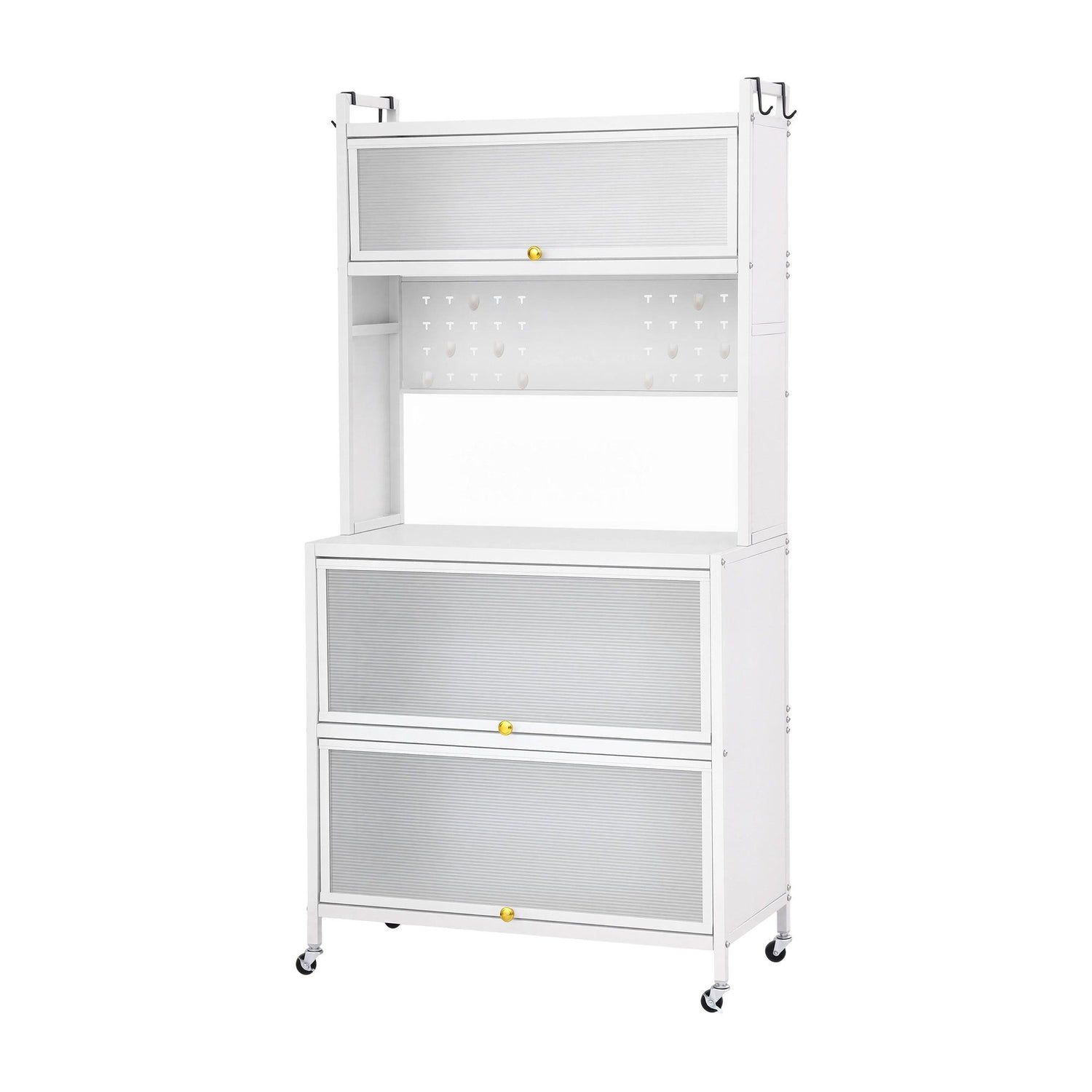 Artiss Kitchen Cabinet Storage Shelves Pegboard Cupboard Sideboard 80CMX164CM-Home &amp; Garden > Kitchenware > Kitchen Utensils-PEROZ Accessories