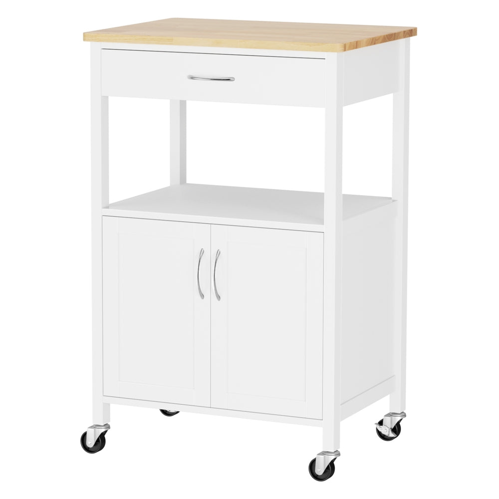 Artiss Kitchen Island Trolley Rolling Serving Cart Storage Drawer Cupboard 60cm-Furniture &gt; Dining &gt; Kitchen &amp; Dining Trolleys-PEROZ Accessories