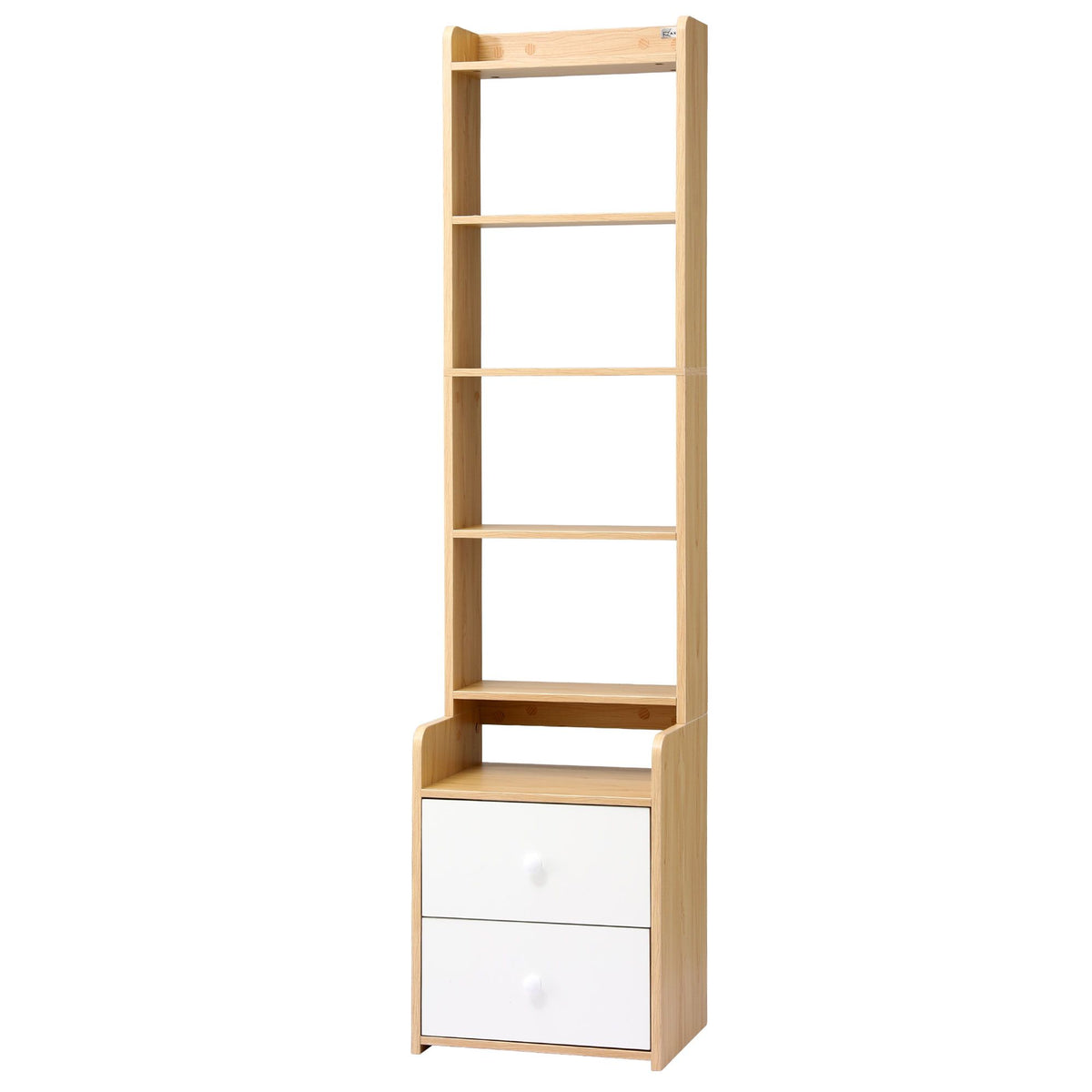 Artiss 6 Tiers Bookshelf with 2 Drawer Storage Shelf Pine