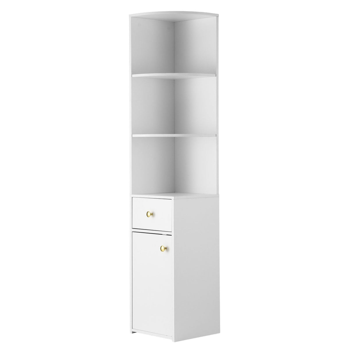 Artiss 3 Tiers Bookshelf with Storage Drawer and Cabinet White
