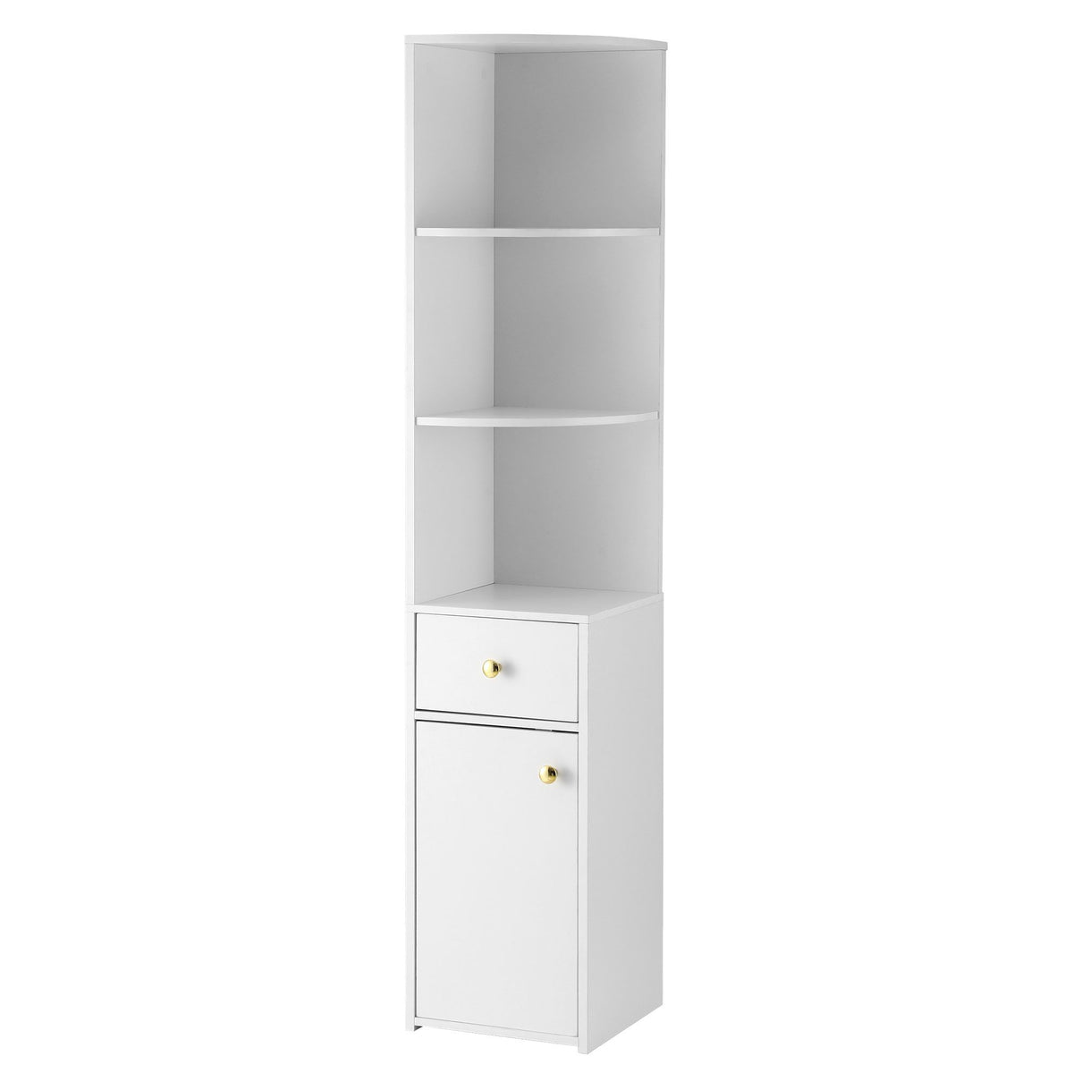Artiss 3 Tiers Bookshelf with Storage Drawer and Cabinet White
