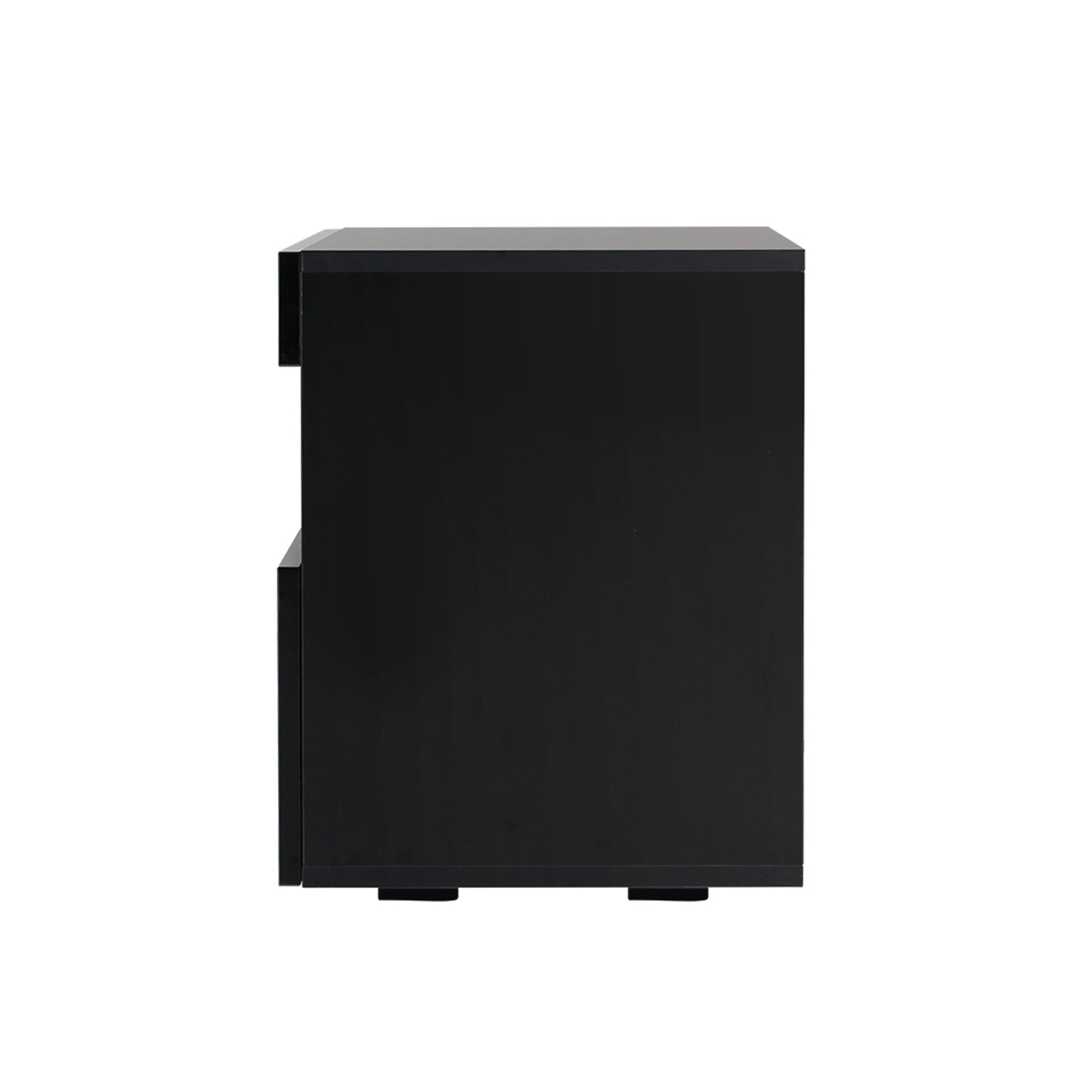 Artiss 2x Bedside Table LED - HERES Black-Furniture > Bedroom > Bedside Tables-PEROZ Accessories