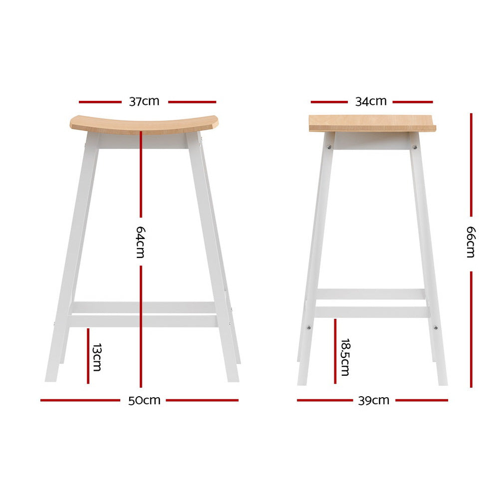 Artiss 2x Bar Stools Wooden Chairs Oak-Bar Stools-PEROZ Accessories