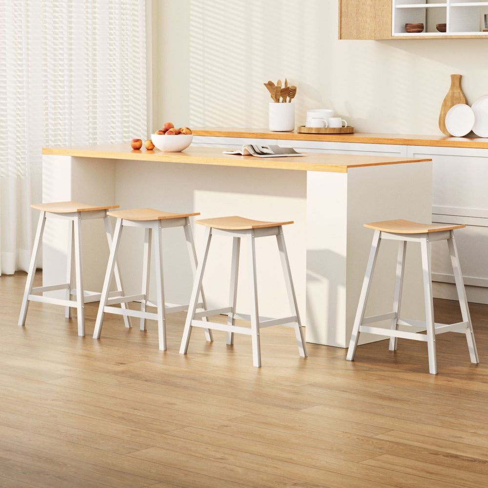 Artiss 4x Bar Stools Wooden Chairs Oak-Furniture &gt; Bar Stools &amp; Chairs &gt; Massage Chairs-PEROZ Accessories