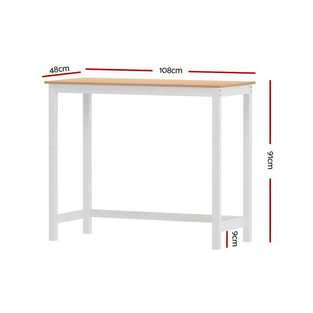 Artiss Ari Bar Table 108CM Rectangular-Bar Tables-PEROZ Accessories